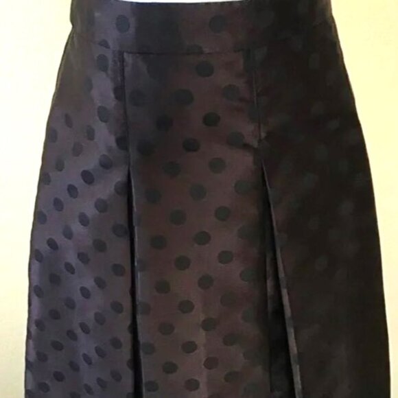 Halogen Polka-Dot Box-Pleated Skirt, Size 12 - Picture 3 of 8